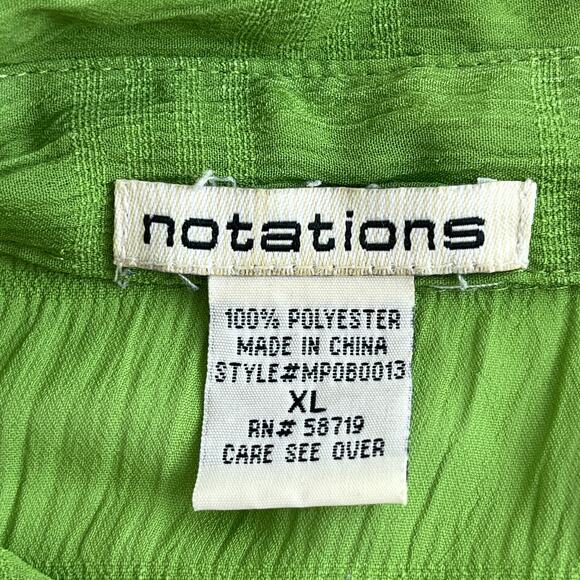 Notations Green Blouse - Picture 2 of 8